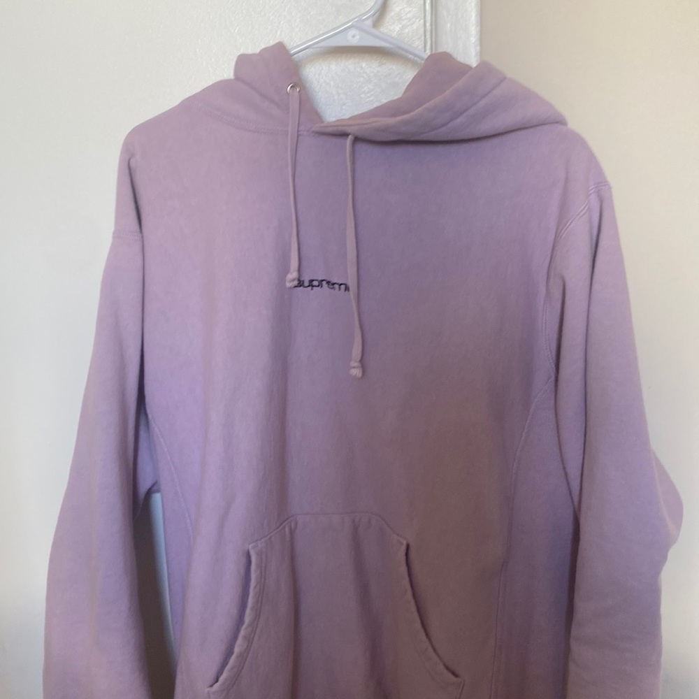 Supreme Purple Stitch Hoodie - Size L